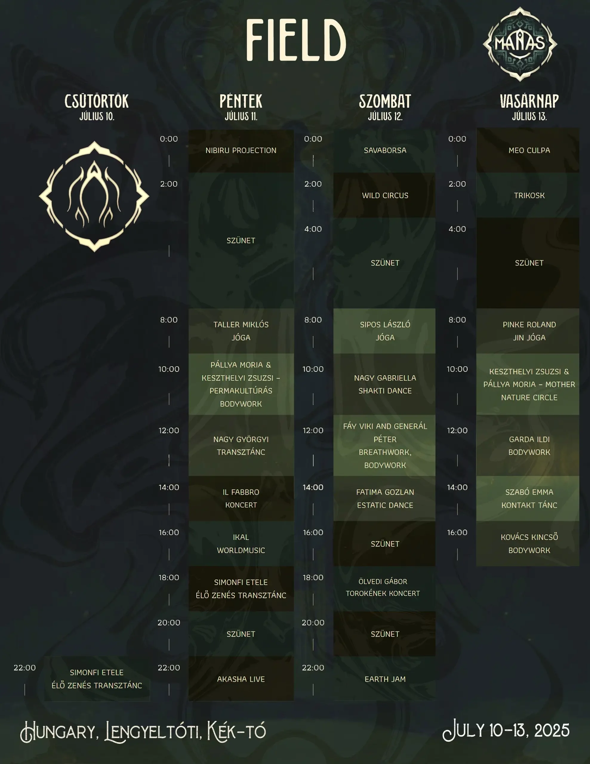 Manas festival - Field program